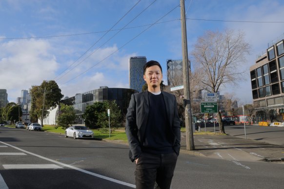 Gamuda Land’s  Australian general manager Jarrod Tai at the Fishermans Bend site.