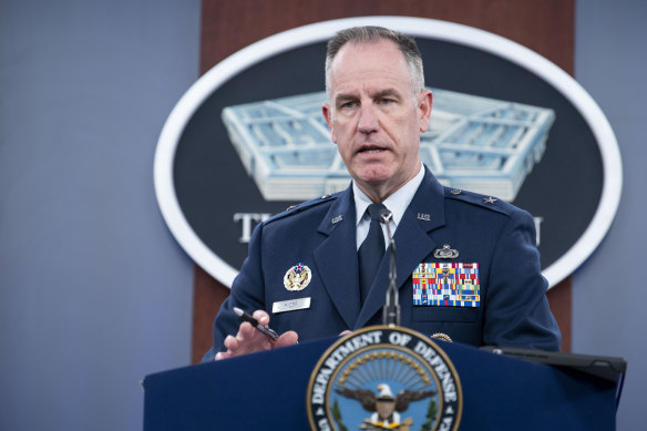US military spokesman Air Force Brigadier General Patrick Ryder at the Pentagon on Thursday (Washington time).