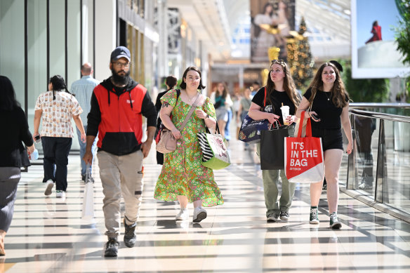 Shoppers at Chadstone earlier this month.