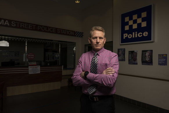 Detective Inspector Brad Phelps at Queensland Police Headquarters.