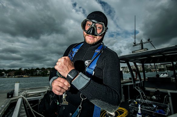 Nick Rendall and his crew recorded the tapes as they navigated the murky waters of Sydney Harbour. 