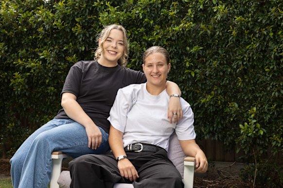 Sarah Bonifant (right) has been a unique help to best friend Addison Sharp: “There are very few people I feel willing to ask for help from – I don’t want to be a burden – but I don’t feel that with Sarah.”