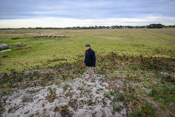 Tony Zoanetti on land in Cape Paterson which he partly owns.