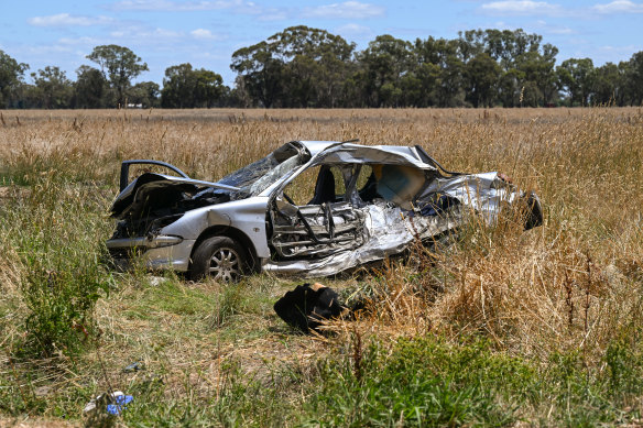 The car in which four men died.