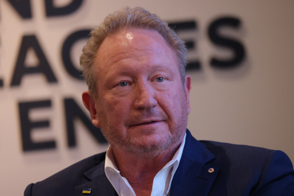 Fortescue chair Andrew Forrest at COP28 in Dubai.