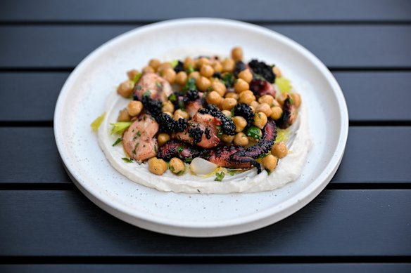 Cicciolina’s charred WA octopus with taramasalata, chickpeas and Avruga caviar.