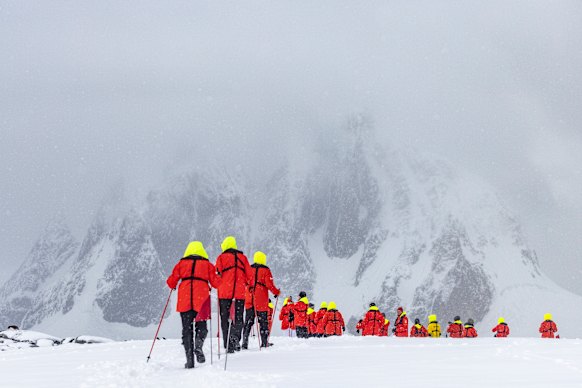 An icy on-shore excursion.