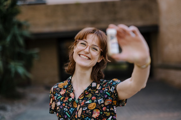 Alice O’Keefe is a PhD student at the University of Wollongong developing tiny crystals that can heat up and kill brain cancer cells.