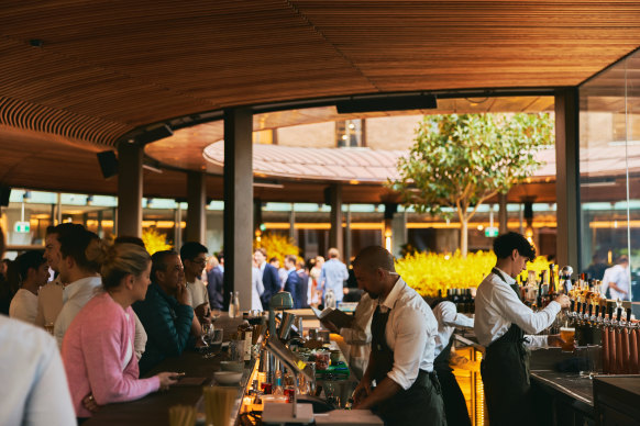 Al fresco Wentworth Bar at the Sofitel Sydney.