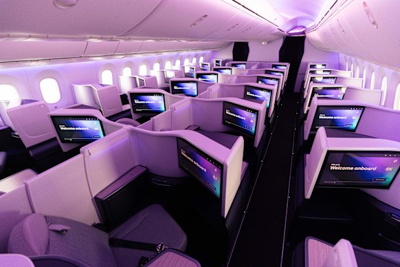 The revamped Business Premier cabin.