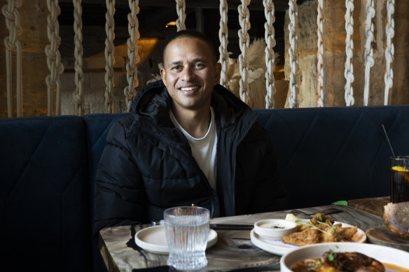 Lunch With Usman Khawaja at 6Head restaurant, The Rocks. 