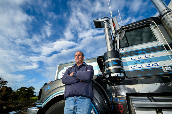 Richard Pelz’s family run haulage business takes sawdust and wood chips from sawmills.