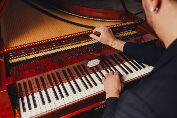 A modern piano demands the whole arm and sometimes the shoulder as well as the fingers, whereas with a fortepiano one uses only the fingertips.
