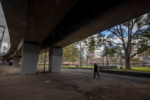 Rebecca Walk faces Batman Park on the Yarra River.
