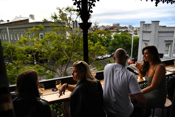 The balcony at the Royal Hotel, where noise prompted residents to lodge a formal disturbance complaint with the regulator.
