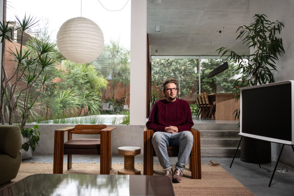 Architect Anthony Gill at Clifton House which sold last month. It is also shortlisted for a NSW Architecture Award to be announced at the end of this month.