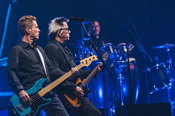 Todd Morse (left) and Dexter Holland of The Offspring at Rod Laver Arena on May 7.