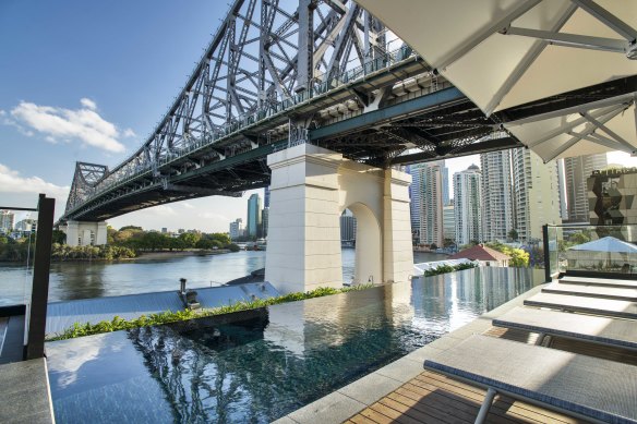 Crystalbrook Vincent’s rooftop pool, next to the Story Bridge, is hard to beat.