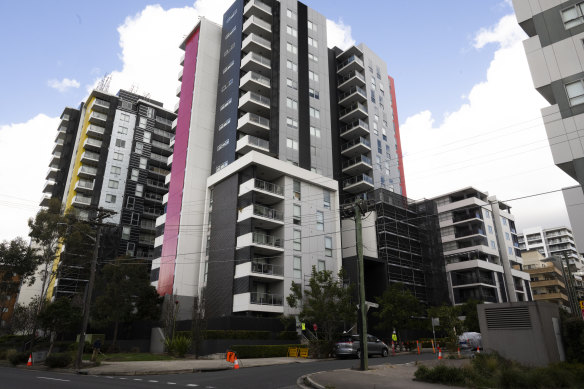 An apartment block in Liverpool, Sydney.