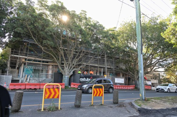 Still under construction: a development with nine affordable housing units on Old South Head Road in Bellevue Hill.