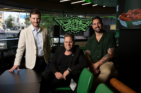 Steve Kehl, Locky Paech, and Jono Spragg are opening a Wingstop store in Kings Cross, Sydney.