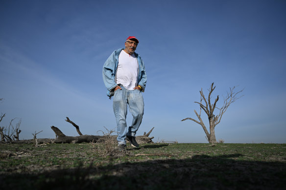 Laurie Levy, Coalition Against Duck Shooting campaign director at Lake Buloke on Wednesday.