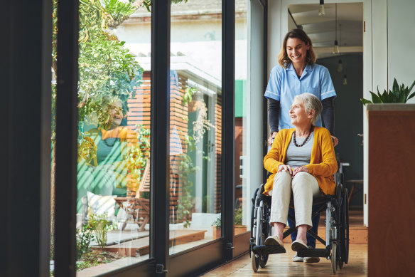 Residential aged care staff are close to 100 per cent vaccinated.