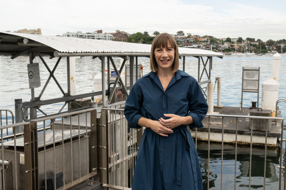 Transport Minister Jo Haylen at the soon-to-reopen Balmain West ferry wharf.