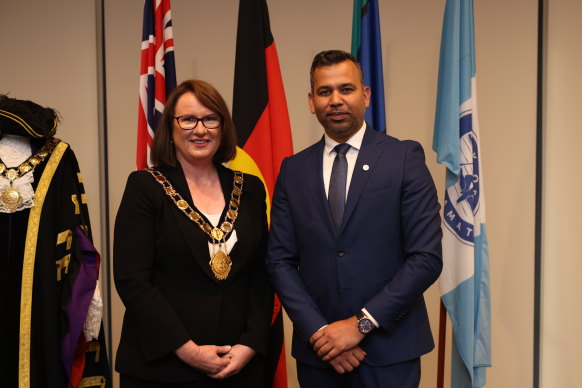 Former Parramatta lord mayor Donna Davis and current Lord Mayor Sameer Pandey both supported the referendum.