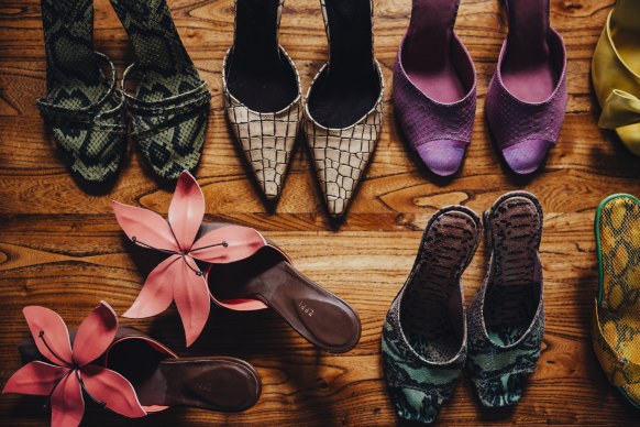 A selection of handmade shoes from Effi and Emily Mavratzas’ brand Didyma shoes.