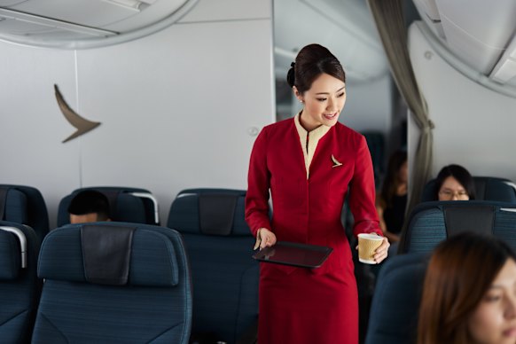 Service is efficient, but the crew disappears a bit too early into the flight.