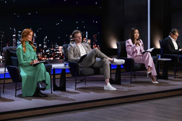 Four of the new Shark Tank judges (from left) Dr Catriona Wallace,  Davie Fogarty, Jane Lu and Robert Herjavec. 