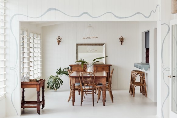 The Hawkesbury River waterfront home has been redesigned by Tamsin Johnson.