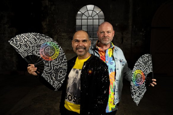 Artistic directors of World Pride Ben Graetz (left) and Dan Clarke at Redfern’s Carriageworks.