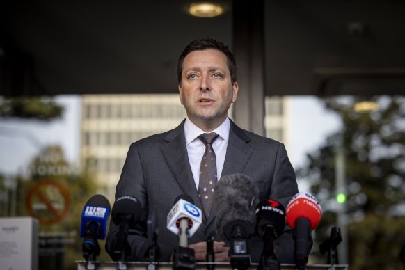 Victorian Liberal leader Matthew Guy has denied involvement in requesting payments from a Liberal donor.