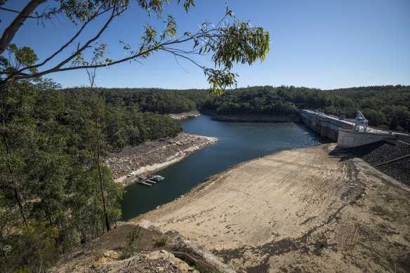 Warragamba Dam's storage fell below 50 per cent earlier this year.