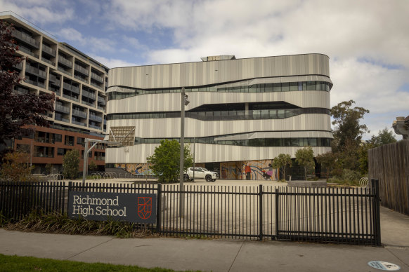 Richmond High School opened in 2018, decades after the local state school was shut by the Kennett government. 