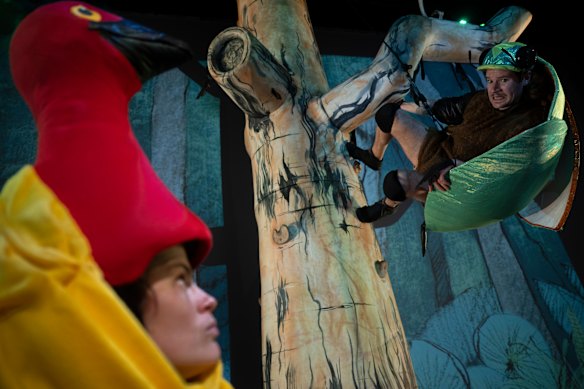 Jana Castillo and Lloyd Allison-Young star in Beetle, by Legs on the Wall, at The Joan Penrith in Sydney.