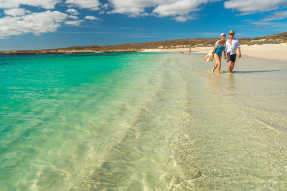 Turquoise Bay and its long and uncrowded beaches.