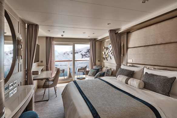 This ship features sumptuous suites with butler service.