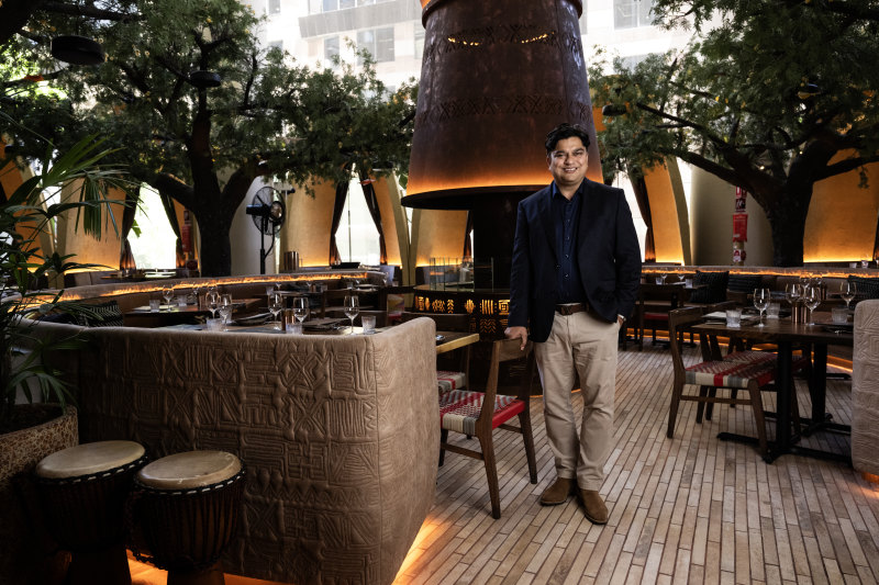 Ravi Singh at Seagrass’ safari-themed steakhouse in the Sydney CBD.