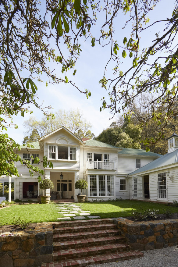 “When we converted the garage into our kitchen, Paul Bangay redesigned the garden by raising the level and planting a lawn where it was once a gravel drive.”