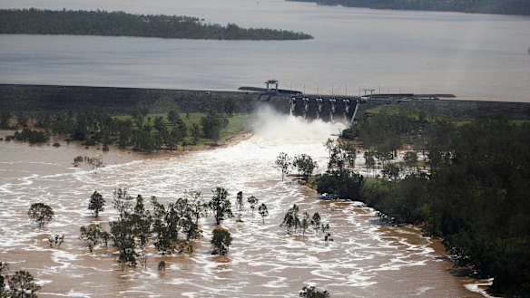 Water was released Wivenhoe Dam during the 2011 flood.
