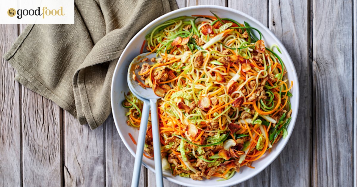 Sichuan’s famous dan dan noodles take a lighter turn with this speedy slaw