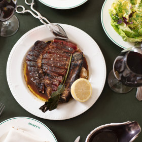 Grilled rib eye.
