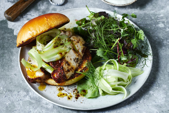 Pickled celery adds the right amount of crunch. 