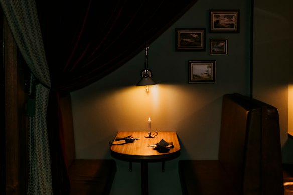 The moodily-lit Natural Wine Shop &amp; Bar. 