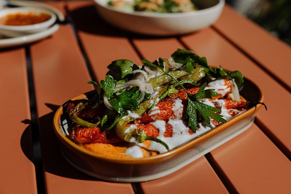Dutch carrots with buffalo yoghurt and Aleppo pepper.