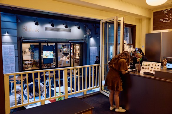 Inside Little Collins Street eatery Apa's Canteen.