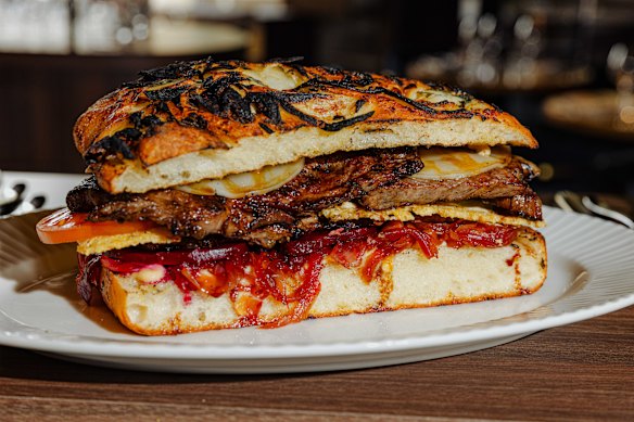 The finished sandwich.